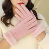 2020New Winter Fashion Women Warm Hand Gloves Cute Plush Windproof Full Finger Gloves Outdoor Cycling Sport Warm Touch Screen Gloves