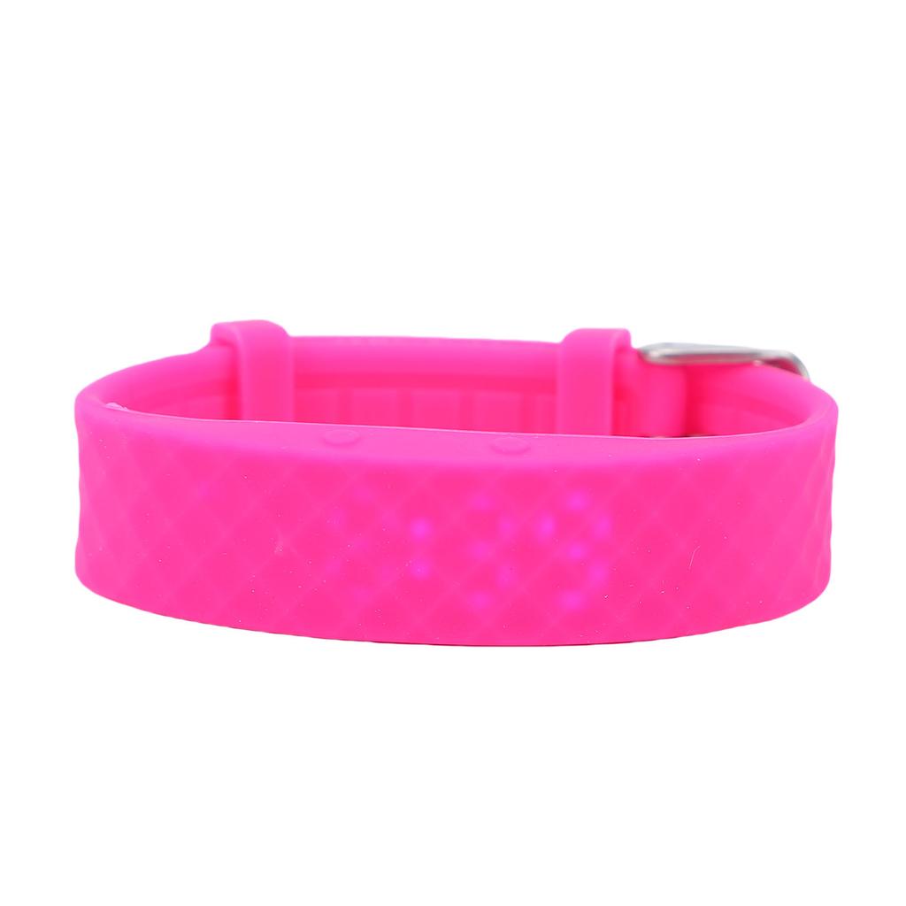 Silicone Smart Bracelet Rose Red Rechargeable Smart Wrist Bracelet Fitness Sleep Tracker Vibrating Reminder Alarm Clock