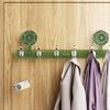 Plastic Robe Coat Hangers 6 Hooks Sundries Storage Hook Rotating Suction Cup Rudder Hook  Bedroom