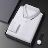 Men'S Long Sleeve Lapel Polo Shirt Casual Solid Color Bottom T-Shirt Business Top
