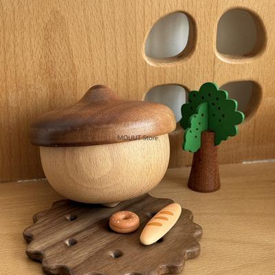 Riešuto Muzikinė Dėžutė Muzikinė Dėžutė Miniatiūros Sūpuoklė Kietmedis Buko Mediena Ebonas Pušies Kankinė Kūrybiška Darbalaukio Puošmena Miniatiūros
