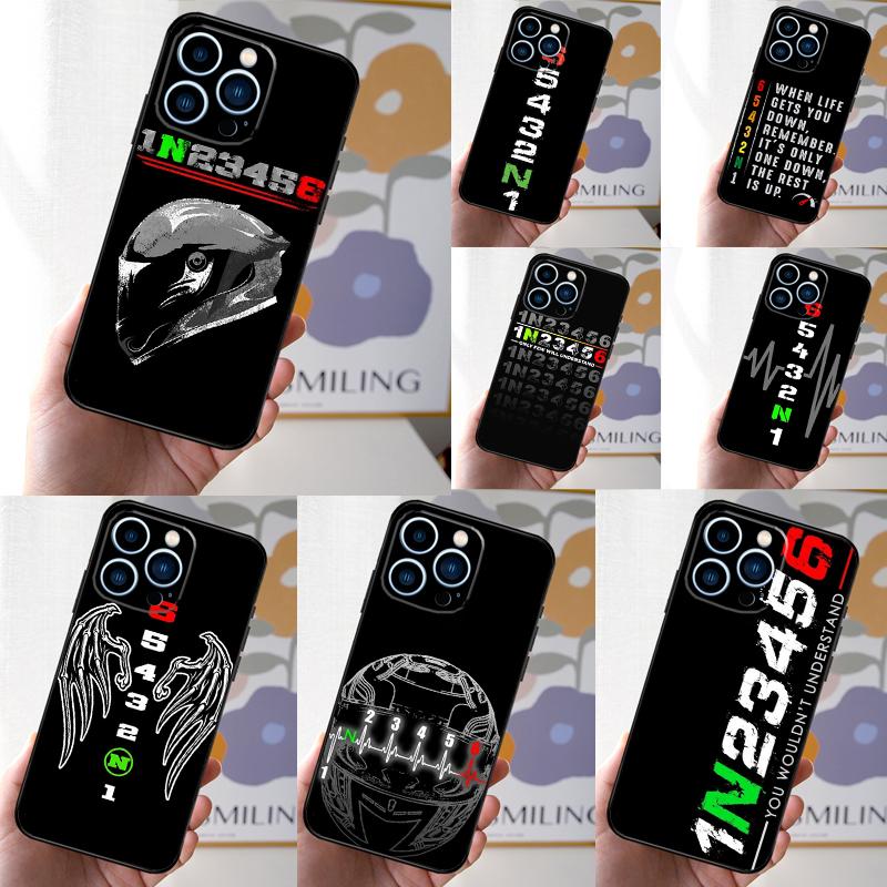 Motorcycle Gear Phone Case For iPhone 16 15 14 Plus 13 12 11 Pro Max Mini X XR XS Max 7 8 Soft Cover