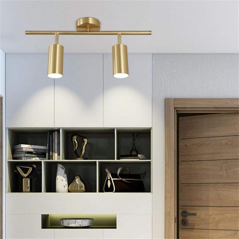 Modern Gold Multi-Head Spotlight Wall Lamp for Bars, Restaurants, and Cloakrooms
