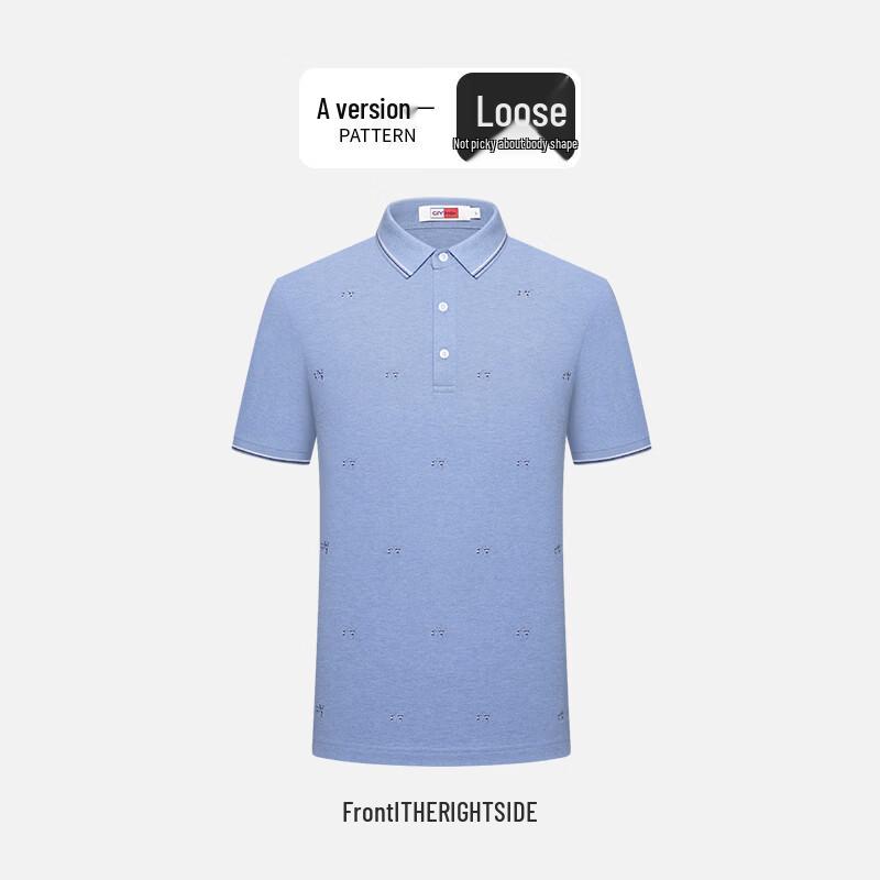 Goldlion Men's Pure Cotton Short-Sleeve Polo Shirt