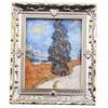 Vintage 1:12 Miniature Framed Pos Oil Painting Toys Doll Accessories Dollhouse Ornament Mural Wall Picture Miniaturas Casa