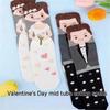 Hochzeits-Crew-Socken Geschenk Cartoon Brautpaar-Muster Baumwollsocken Verheiratete Dekoration Verlobung Flitterwochen Unverzichtbares Geschenk