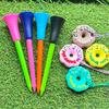 Golf Tee Holder Plastic Anti Lost Golf Tee Hanger Cartoon Donut Golf Tee Ring with Strap Golf Accessories for Men Women Golfer Gifts