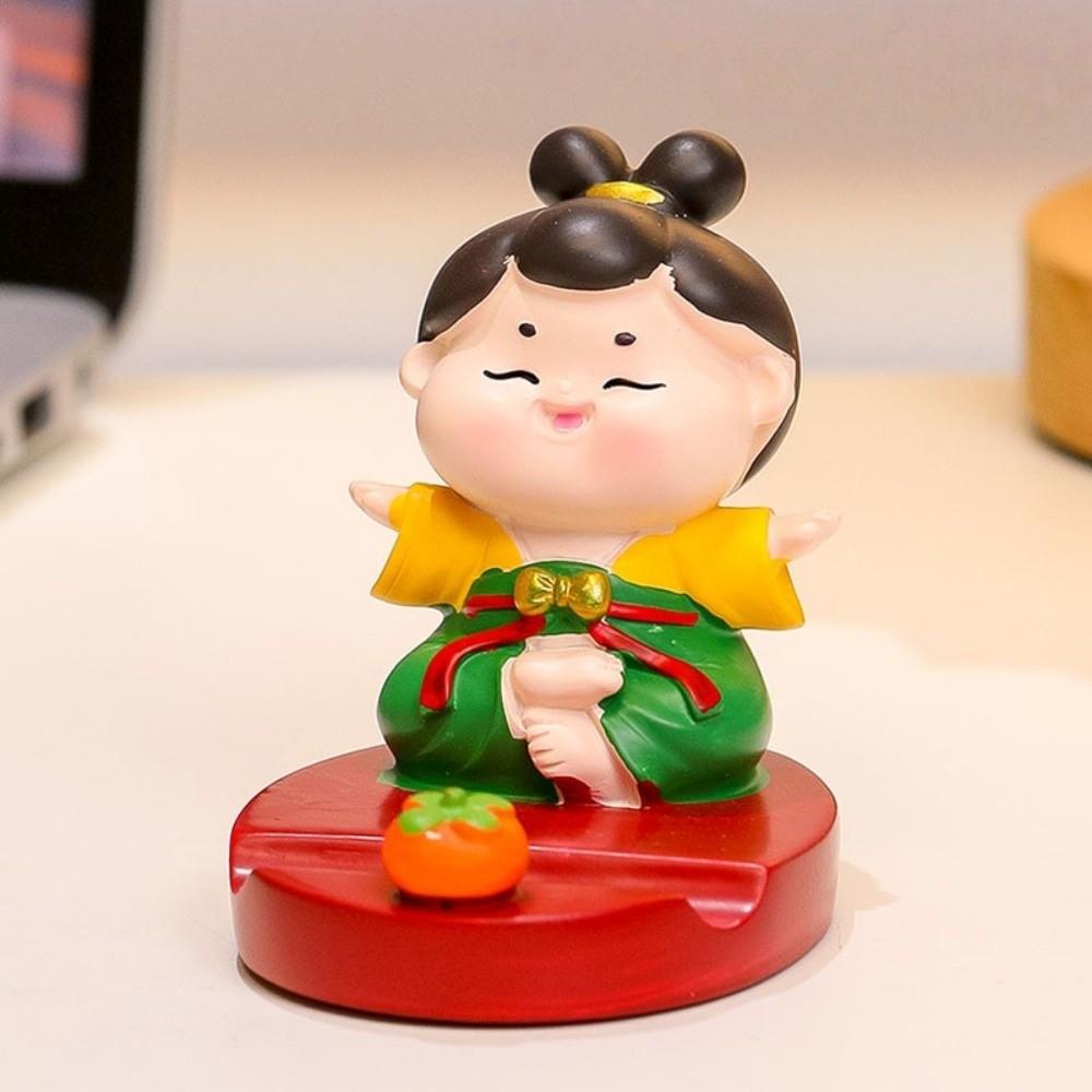 Resin Chinese New Year Ornaments Chinese New Year Style Mobile Phone Stand Home Party Decor