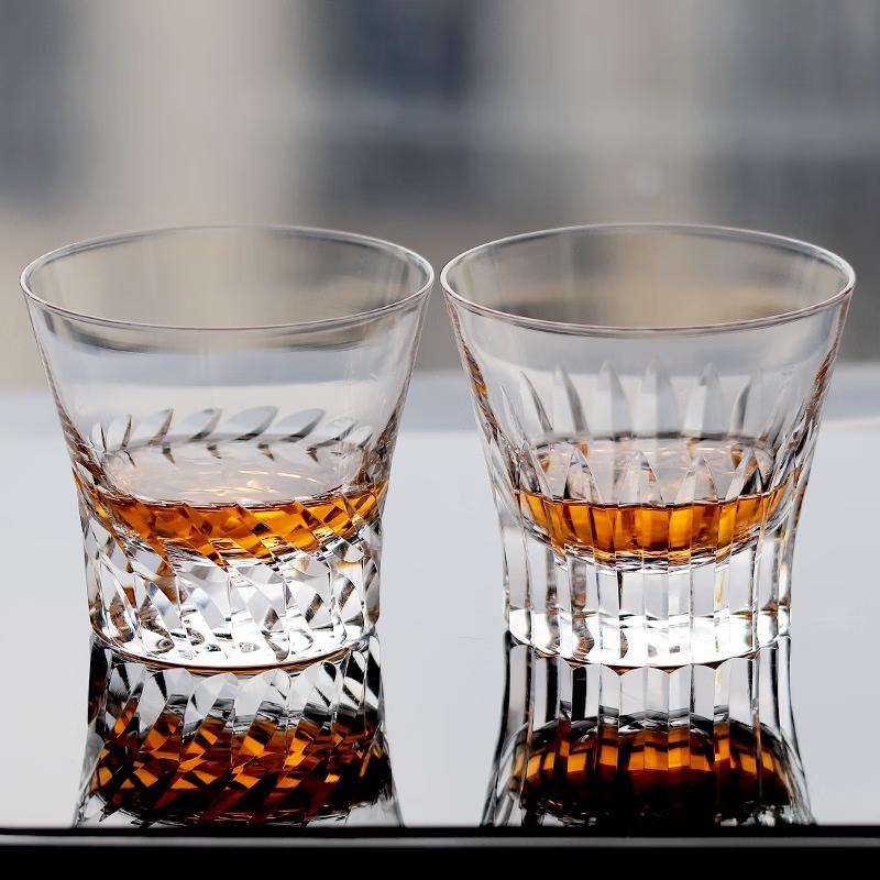 Japanese Edo Kiriko Crystal Glass Cup Set