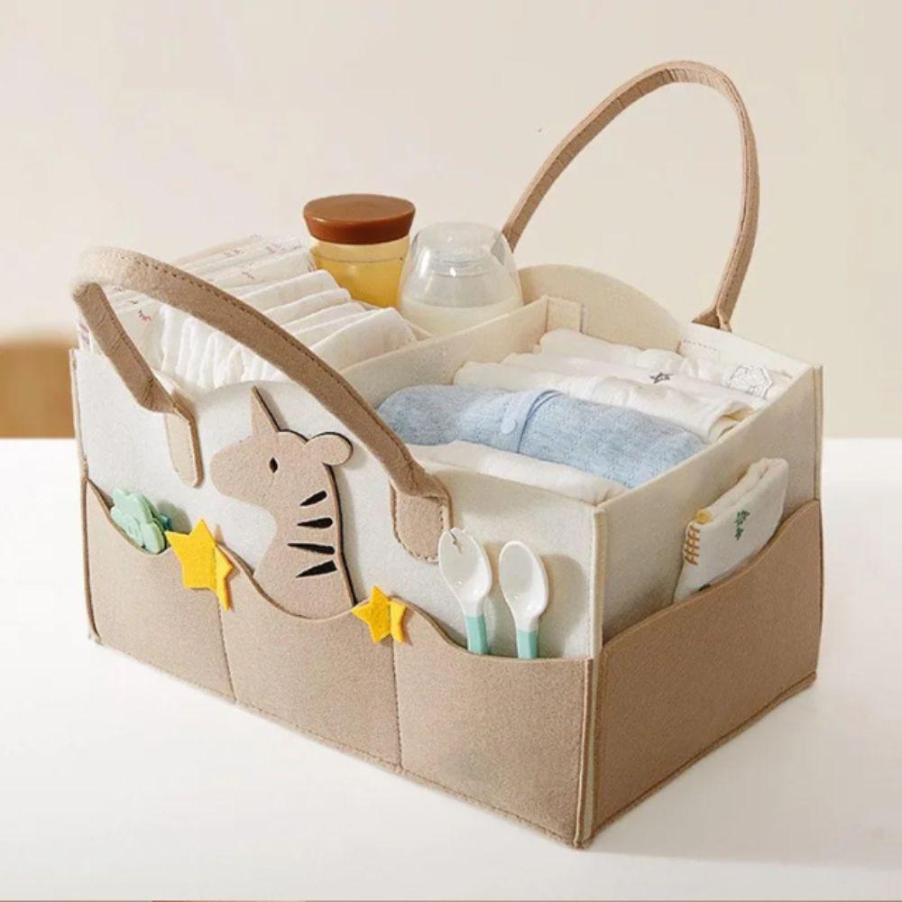 Felt Material Diaper Organizer Foldable Design Baby Diaper Holder  Baby Care