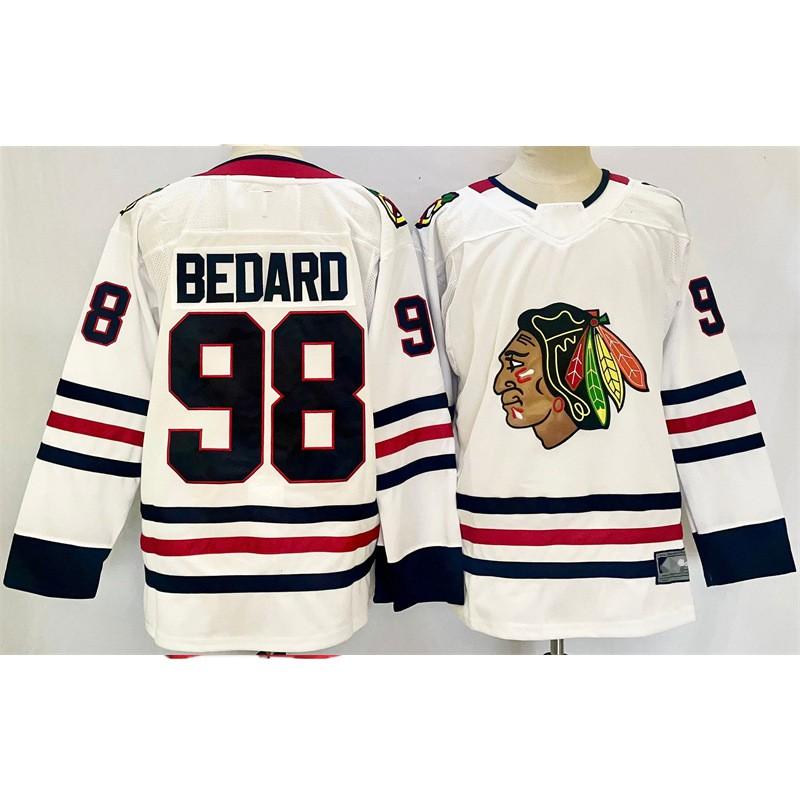 Mens Retro Ice Hockey Jersey Custom Embroidered Number 98 Or 88 Team Practice Uniform Cotton Blend
