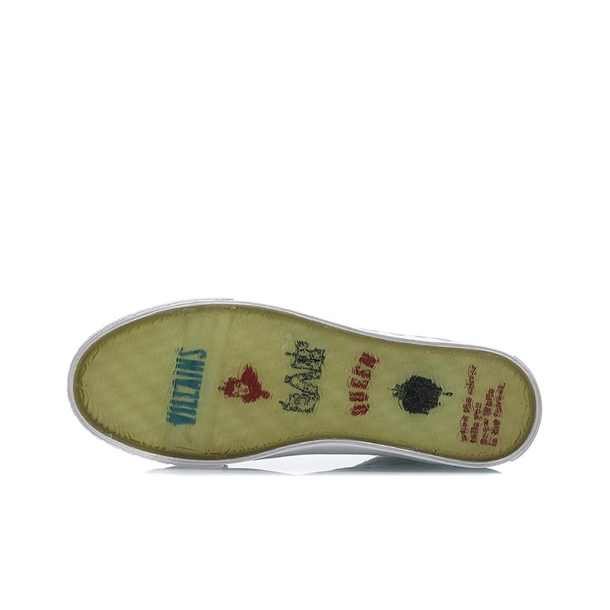 Li-Ning Non-Slip Wear-Resistant Lightweight High-Top Canvas Shoes Women Sneakers White Yellow AGCP338-4