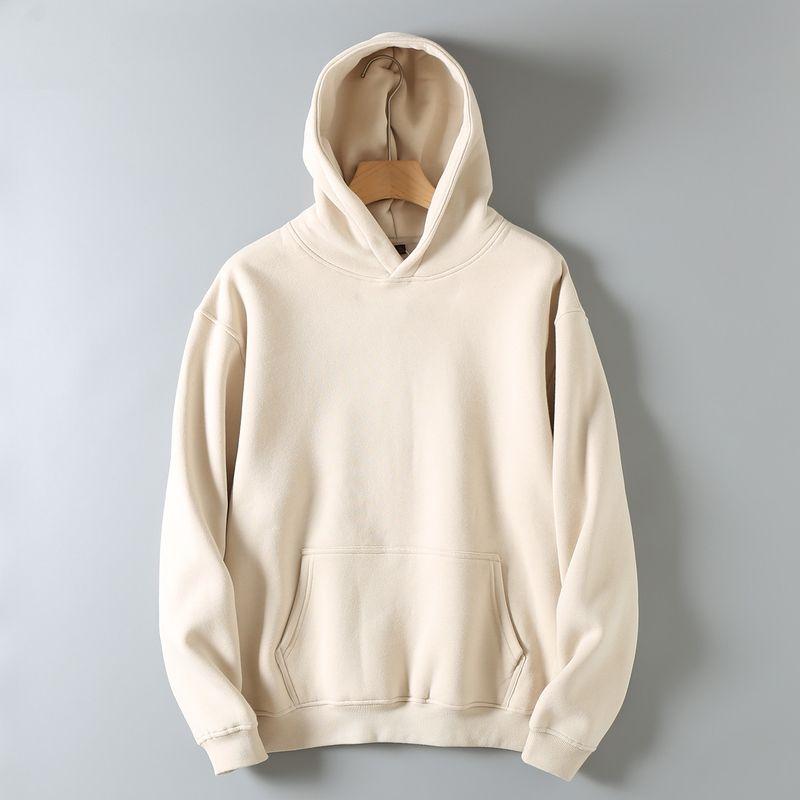 Foreign Trade Surplus Stock Loose Casual Fleece-Lined Thickened Sweatshirt Hoodie for Men, Warm and Versatile Hooded Jacket for Autumn and Winter