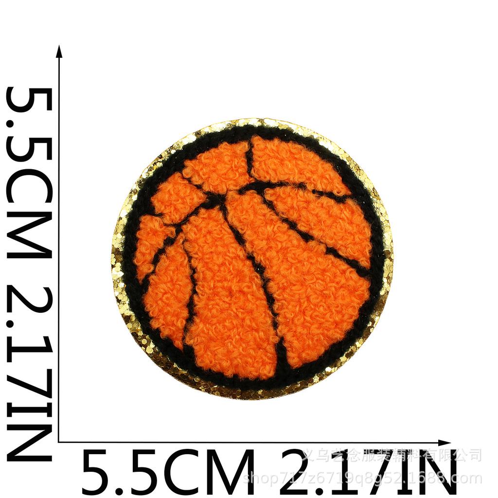 Basketball Theme Embroidery Cloth Sticker Towel Embroidery Team Patch Sticker Clothing Hat Decoration Bow Patch