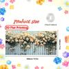 2D flat printing, 1 piece of 2D large polyester garage door banner - Party banner with floral white wall theme designDJH