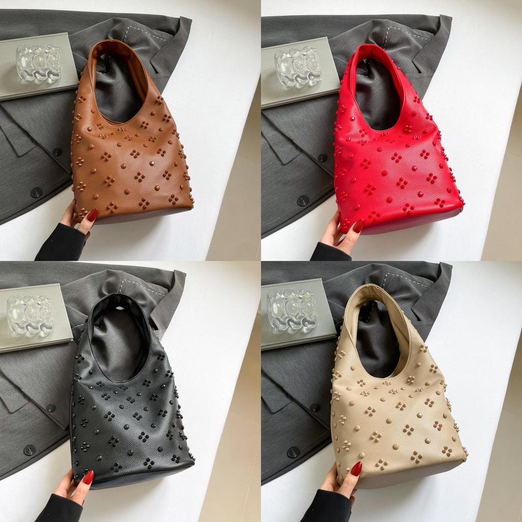 Crossborder Fashion Large Capacity Bucket Bag With Rivets For Daily Fashion And Versatile Style