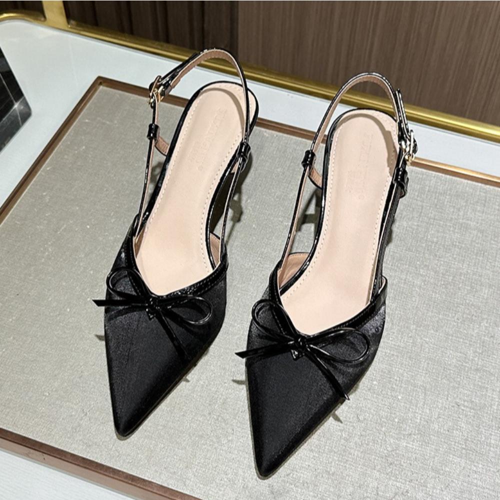 

Модные сандалии для женщин 2025 лето новинка сандалии баотоу женские цветные блоки тонкий каблук туфли на высоком каблуке для женщин 40 чёрный