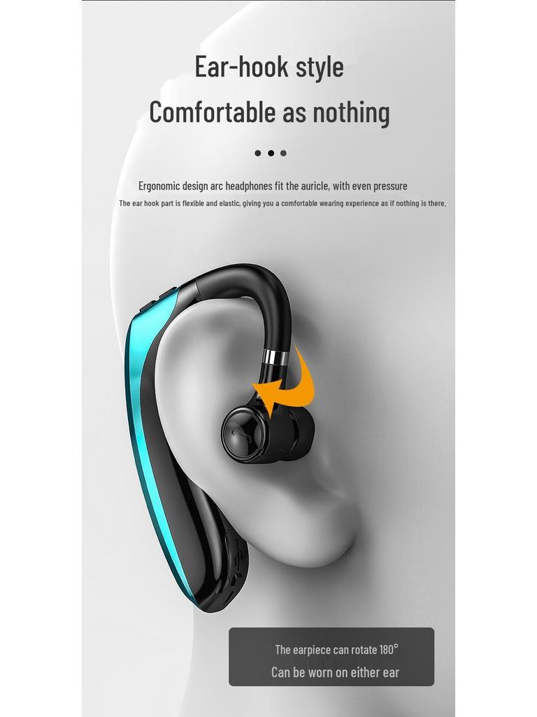 2025 Wireless Ear-Hook Bluetooth Headphones - 240 Hr Battery, Noise Reduction