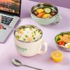304 Stainless Steel Lunch Box Large Capacity Noodle Bowl Chopsticks Spoon Students Office Worker Bento Box with Insulated Bag