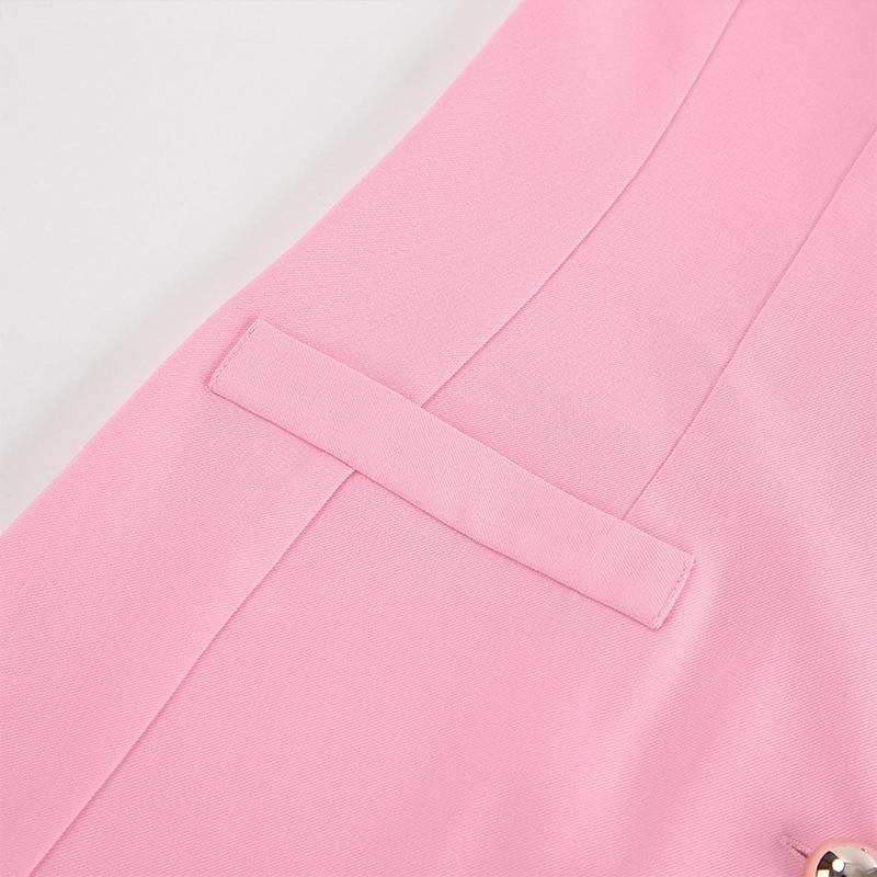 Damen Elegant Einreihiges Kleid Damen Slim Einfarbig Ärmellos Umlegekragen Mini Kleider Weiblich Sommer Mode Damenkleid