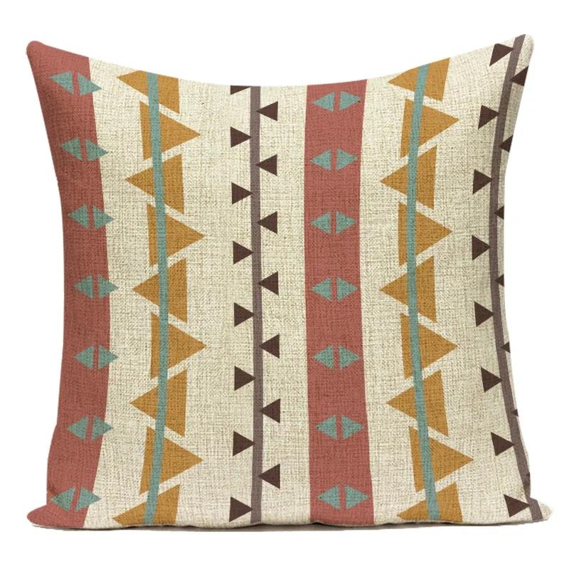 Retro High Quality Pillowcase African Ethnic Stripe Bohemian Sofa Bed Car Cushion Cover Textile Printed Decor Pillow Cover