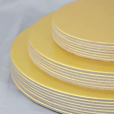 10pcs Durable 6/8/10 Inch Round Cake Board Cardboard Golden Cupcake Base Circle Dessert Tray Baking Cakes