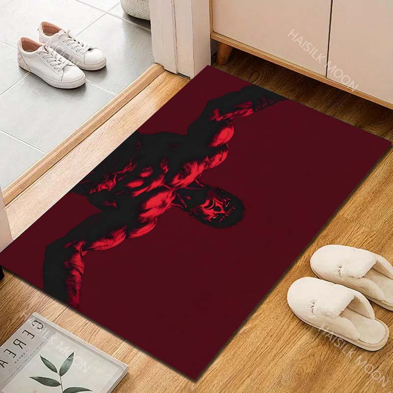 1PC Red Background Man Comic Carpet for Living Room Bedroom Sofa Home Decor Rus Non-slip Floor Mat Luxury Gift Multiple Sizes