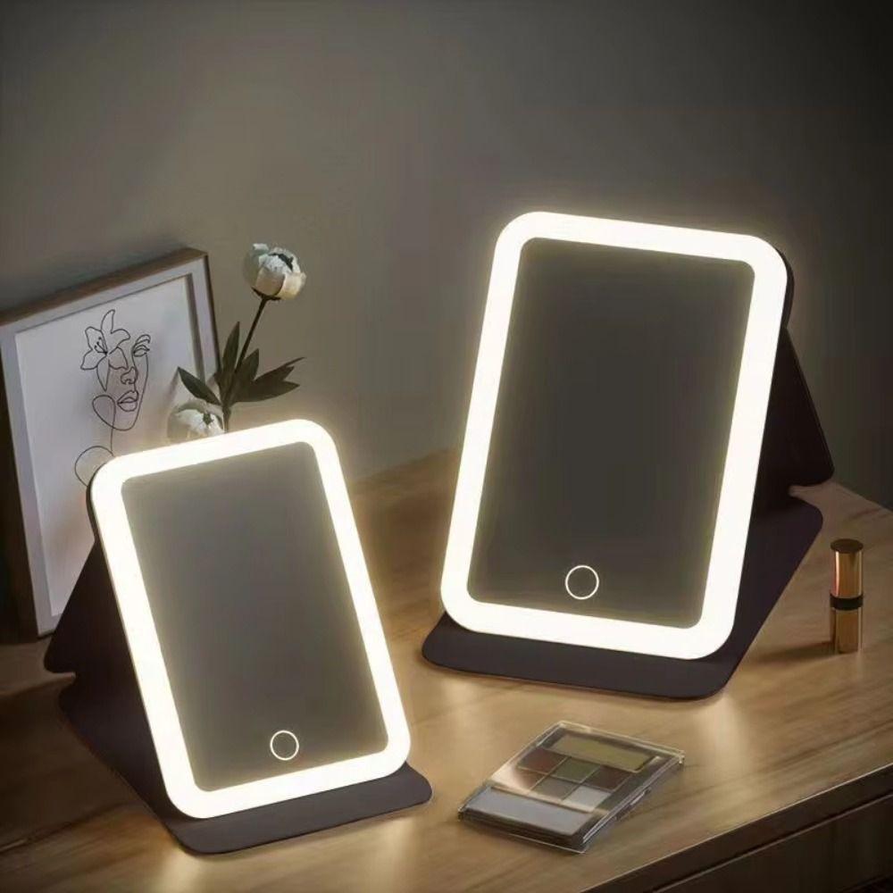 Charging Makeup Mirror Touch Table Makeup Mirror Creative Desktop Cosmetic Mirror  Dressing Table