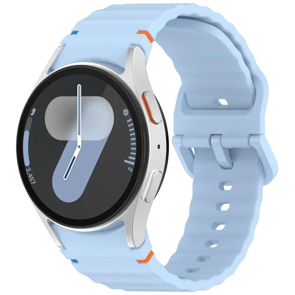 Silicone Sport Belt Bracelet Correa For Samsung Galaxy Watch 7 Band FE/5 Pro/6/4 Classic 44mm 40mm Galaxy Watch 7 Strap