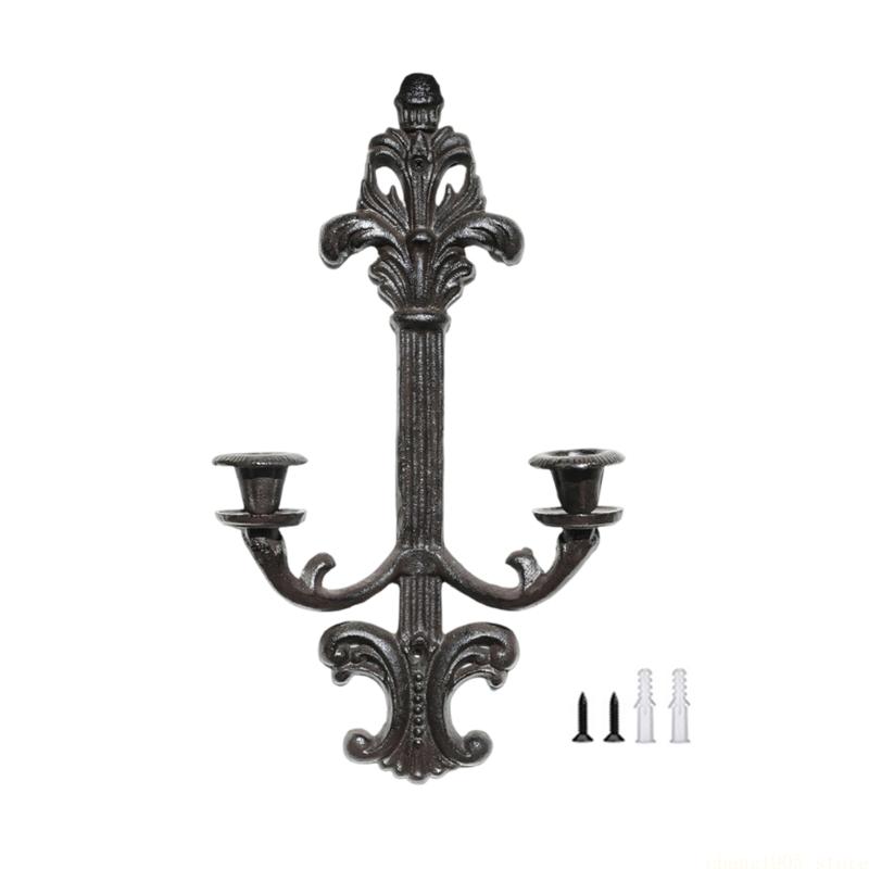 QX2E Wandleuchter Halter Metall Wanddekorationen Hängende Wandmontierte Leuchter für Wohnzimmer Esszimmer