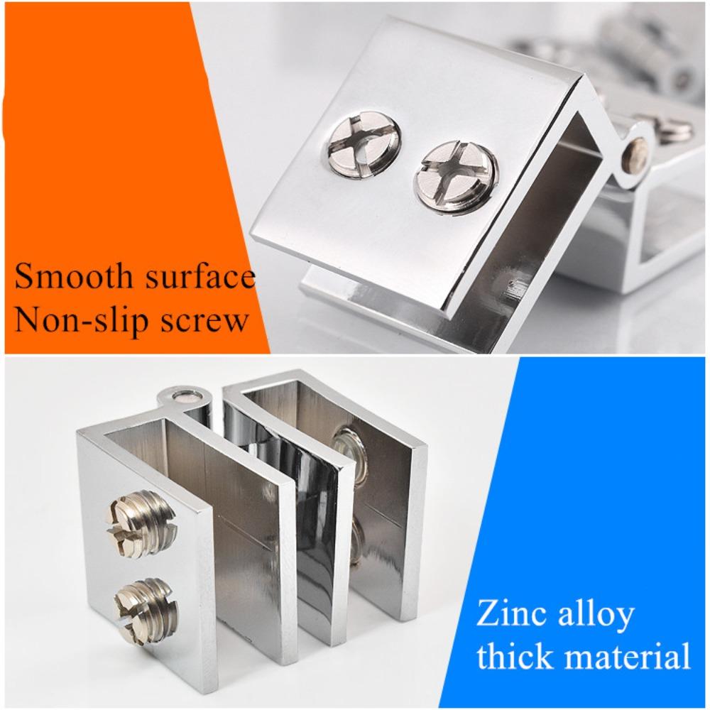 Glass Plate Carrier Cupboard Bathroom Bilateral Clip Glass Clamp Glass Hinge Cabinet Door Hinge