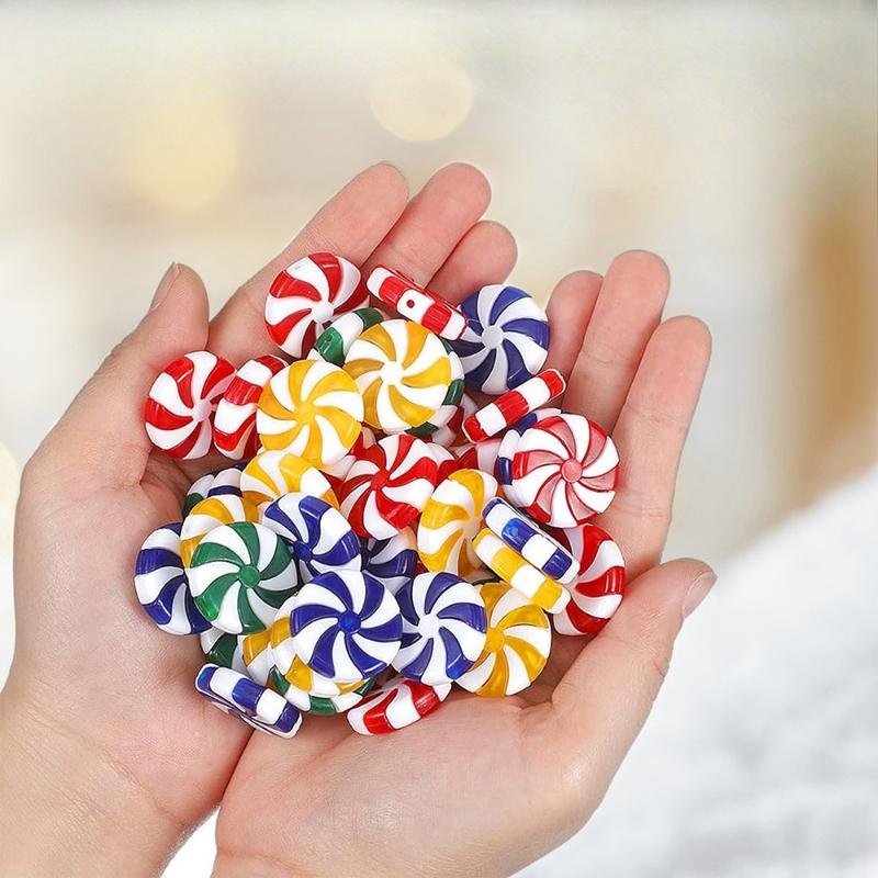 

25 шт. Акриловые конфетные украшения - Праздничные украшения для рождественской елки, Материалы для изготовления ювелирных изделий своими руками, Аксессуары для рукоделия и шитья