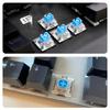 3 Pin Tactile Keyboard Switch Replacement 50 PCS Mechanical Clicky Switches Plate Mounted with Copper Alloy Springs