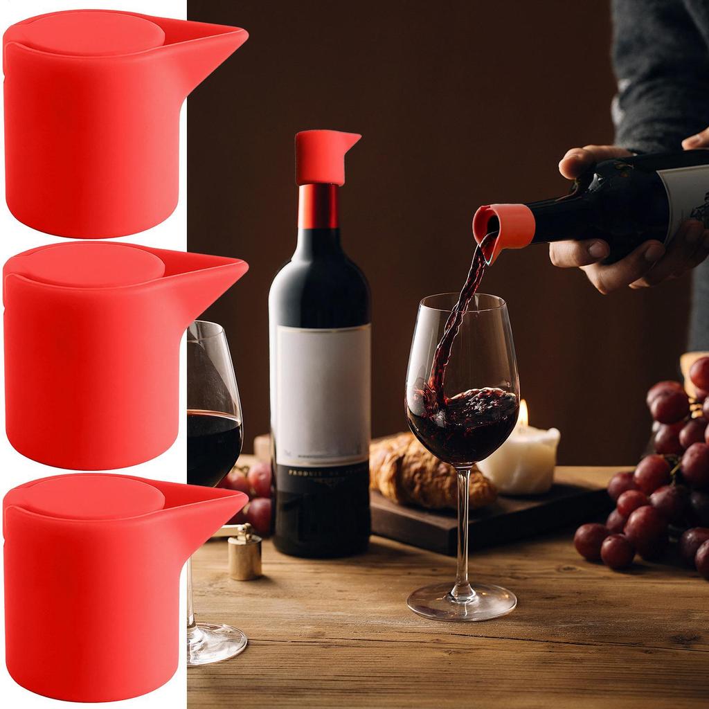 Wine Stopper Beverage Bottle Sealers 3 Pieces Silicone Wine Savers For Kitchen Outdoor Picnics Restaurants Wedding Planners