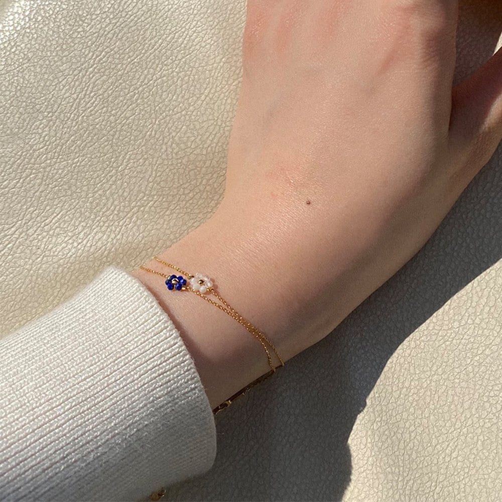 [Worn by Jeon So-min and Twice's Dahyun] Prb013 Flower Bead Bracelet