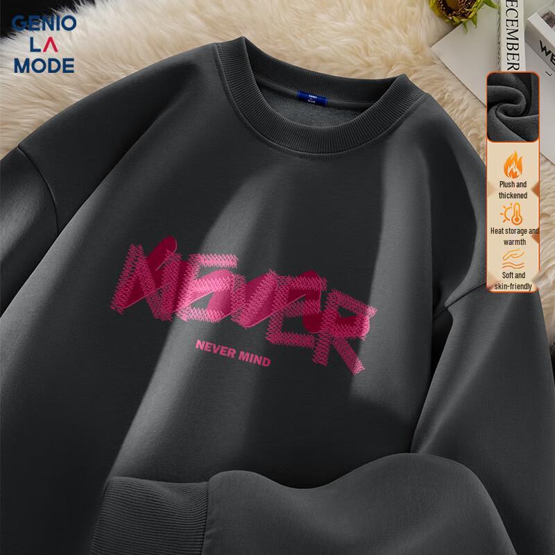 

GENIOLAMODE Men s Fleece-Lined Round Neck Pullover 3XL