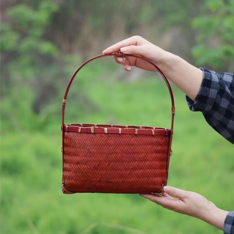 Handmade Retro Bamboo Woven Basket