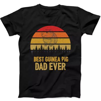 Bästa Guinea Pappa Någonsin Älskare Meme Rolig Gåva Svart T-shirt 249