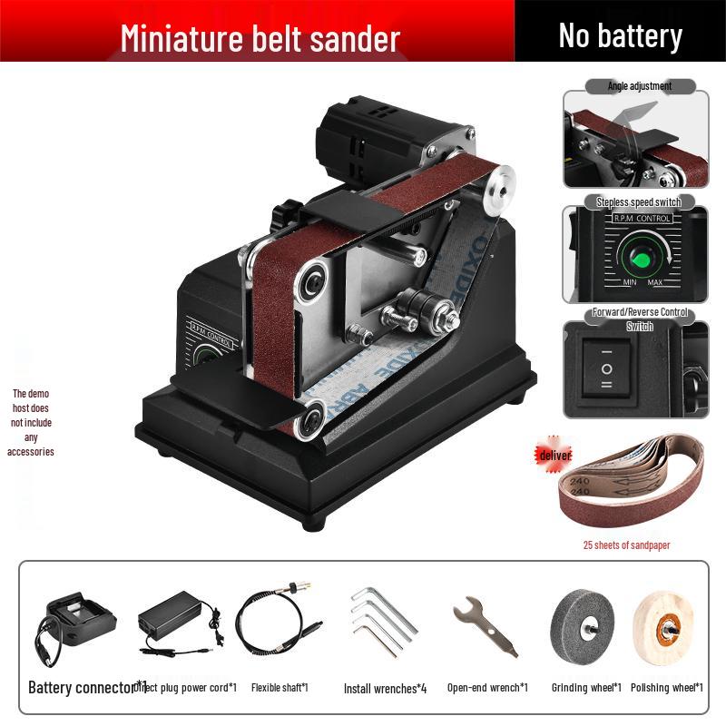Automatic Micro Mini Belt Sander & Knife Sharpener - Industrial-Grade Polishing Machine
