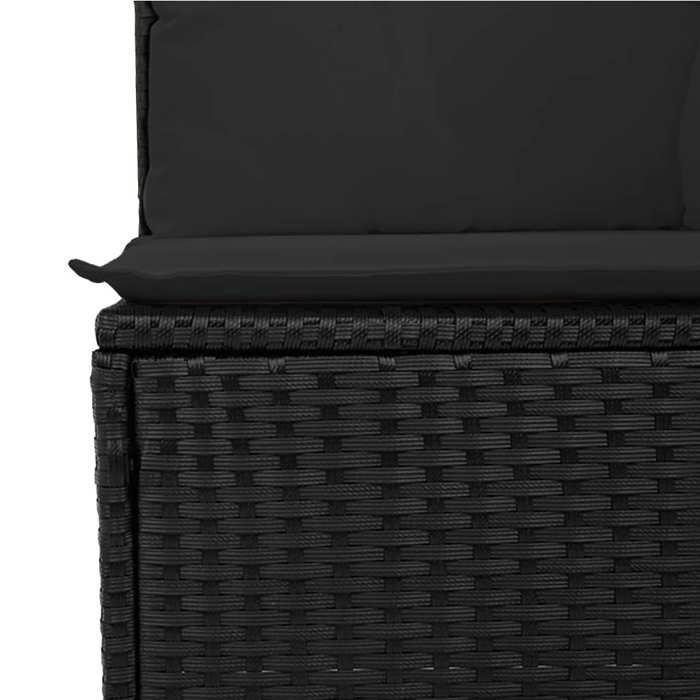 VidaXL Garden Lounge Set with Cushions 10 Pcs, Patio Sofas, Patio Furniture Set, Outdoor Furniture, Black 3227119