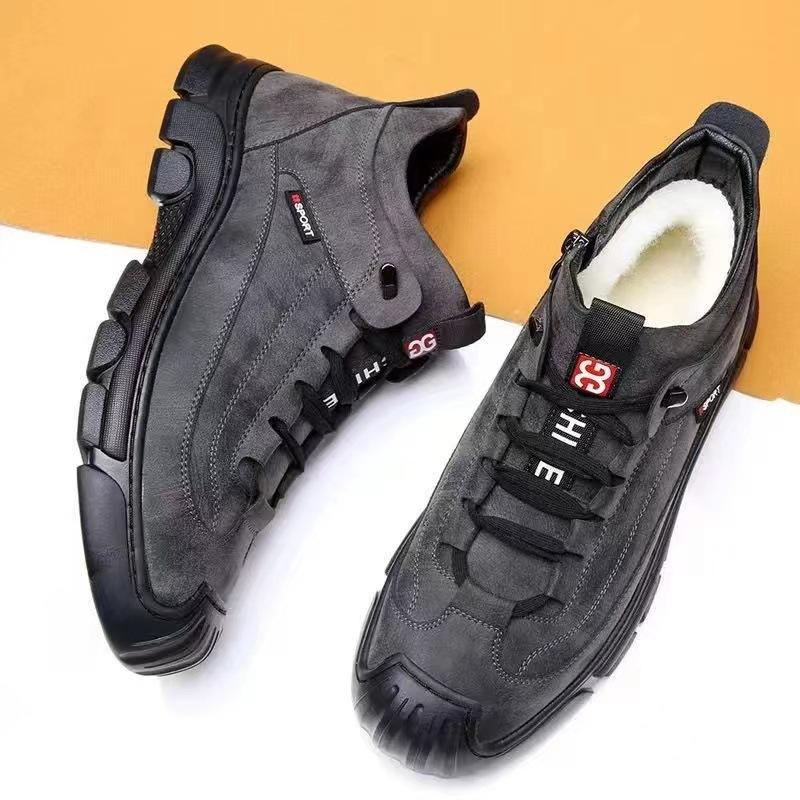 Winter cotton shoes men's velvet warm snow shoes high-top windproof labor shoes outdoor cold-proof cotton shoes men