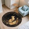 Glowing Fox,Round Area Rug,Carpet Rug for Living Room Bedroom Sofa Playroom Decor,Non-slip Floor Mat