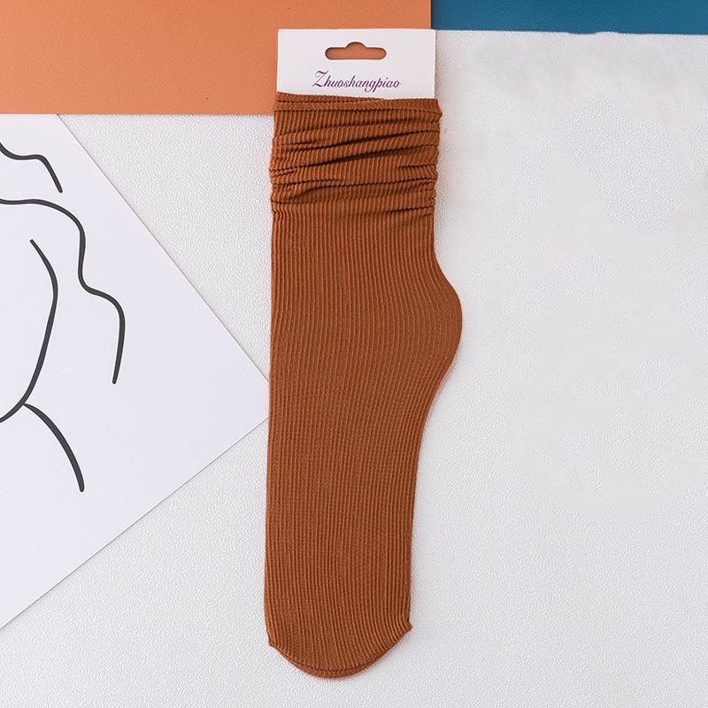 5 Pairs of Women's Summer Thin Breathable Academy Wind Tube Pile Socks