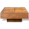  Square Mango Wood Coffee Table, Brown