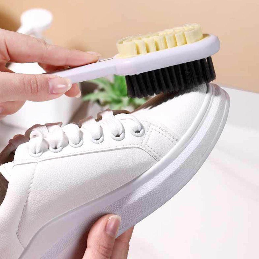 Long Handle Cleaning Brush Double Sided Washing Brush Portable Shoes Brush Cleaning Tool