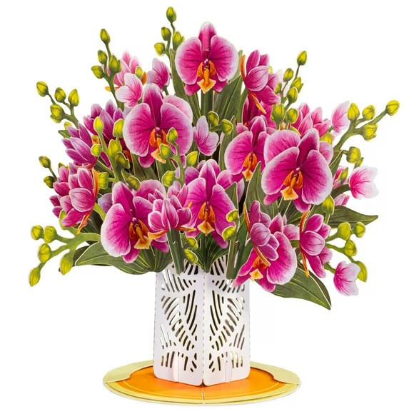 Ewige Blüte Popup-Karte für Valentinstag und Muttertag mit Laserschnitt-Motiv