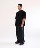 HENTLE Short Sleeve Distressed Oversized T-Shirt (Black)
