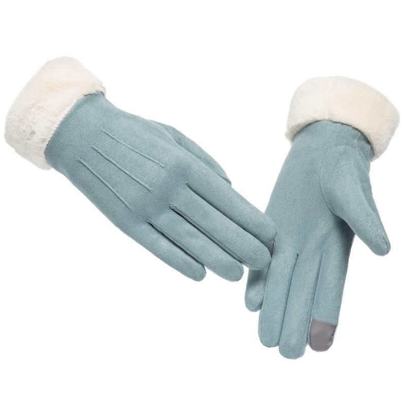 Gloves Ladies Autumn and Winter Suede Suede