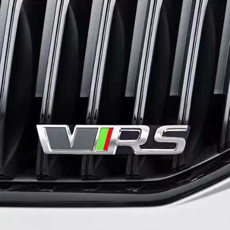 Metal 3D VRS Badge Car Front Grill Emblem VRS Rear Trunk JGHJ6 Decal Stickers For Fabia Octavia Rapid Superb Yeti Karoq Vision Kodiaq