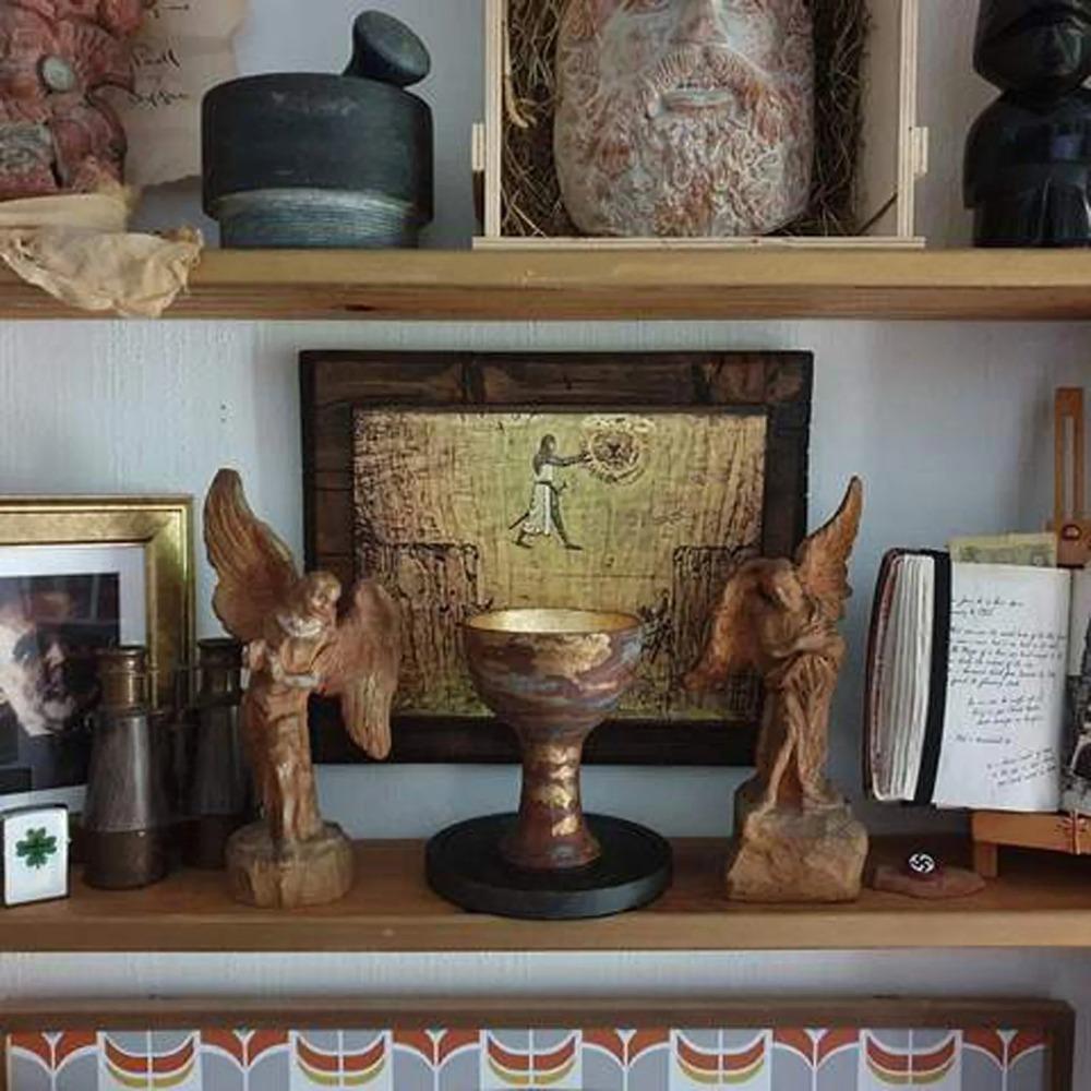 Knight-leap Grail Knight Painting Wooden Indiana-jones Painting Leap of Faith Replica  Living Room